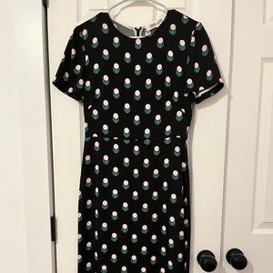 Diane Vin Furstenberg silk pattern midi dress US 4